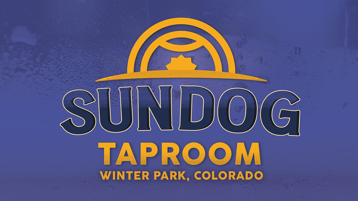Graphic logo for Sundog tap room at Winter Park Resort
